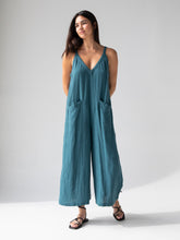 Chelsea Jumpsuit - Teal Cotton