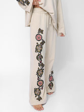 Easy Does It Embroidered Sweatpants - Cream