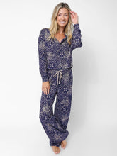 Peyton Lounge Set - Diamond Bandana Navy