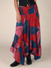 Feelin' Alive Convertible Midi Skirt - Bandana Patchwork Red