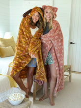 Hooded Sherpa Blanket - Brown Dog