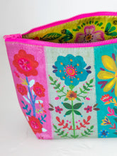 Recycled Zipper Pouch - Rainbow Floral