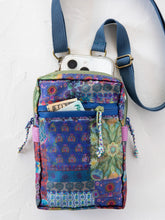 8-in-1 Pocket Crossbody - Blue Patchwork