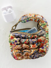 Puffy Mini Clip-On Pouch - Mandala Folk Patchwork Velvet