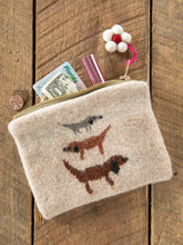 Intarsia Sweater Pouch - Tan Dog