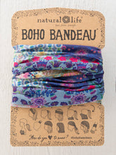 Full Boho Bandeau® Headband - Blue Patchwork