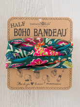 Half Boho Bandeau® Headband - Green Painterly Vines