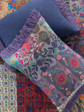 Boho Fringe Shams, Set of 2 - Blue Patchwork