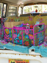 Car Trunk Organizer - Navy Folk Flower