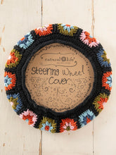 Crochet Steering Wheel Cover, 15" - Black