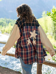 Carter Applique Flannel Shirt - Cream Star