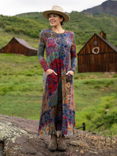 Stevie "ButterSoft" Knit Maxi Dress - Blue Patchwork