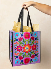XL Happy Bag, Set of 3 - Purple Folk Flower