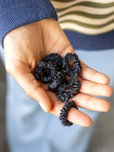 Mini Satin Scrunchies, Set of 6 - Black