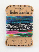 Boho Bands Hair Ties, Set of 3 - Blue Floral