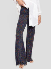 Cali Knit Flare Pant - Retro Paisley Navy