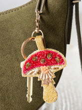 Beaded Keyring - Toadstool
