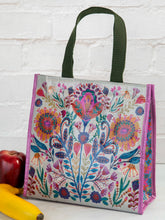 Insulated Lunch Bag - Cream Folk Flower