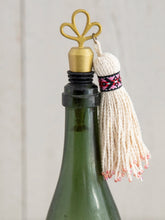 Tassel Bottle Stopper - Cream