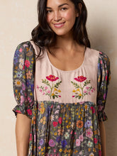 Collette Embroidered Maxi Dress - Flung Floral Wildflowers