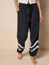 Comfy Jogger Pants - Charcoal Chevron