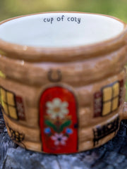 Lidded Mug - Cup Of Cozy Cabin
