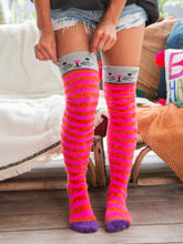 Over-the-Knee Cozy Socks - Cat