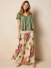 Live-In-It Knit "ButterSoft" Maxi Skirt - English Garden Cream
