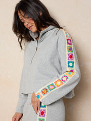 Lyvie Trim Sweatshirt - Heather Grey