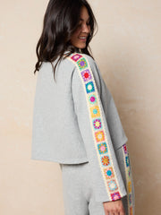 Lyvie Trim Sweatshirt - Heather Grey