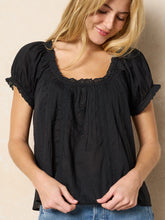 Sweet Nothings Embroidered Cotton Top - Black