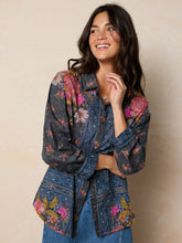 Barcelona Cotton Button Down - English Garden Charcoal