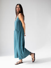 Chelsea Jumpsuit - Teal Cotton