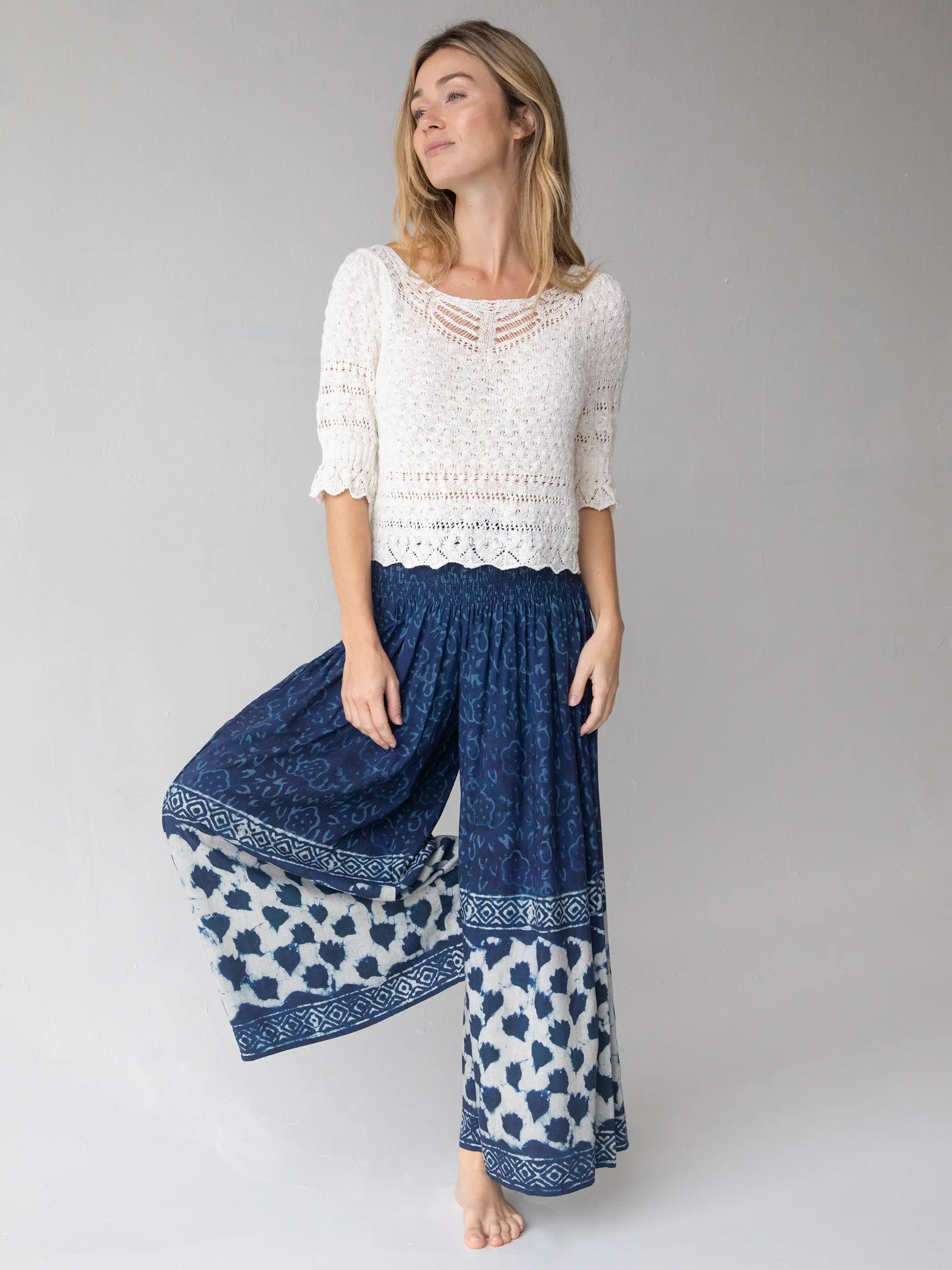 Out & About Sweater Top - White