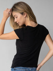 Molly Cotton Tee Shirt - Black