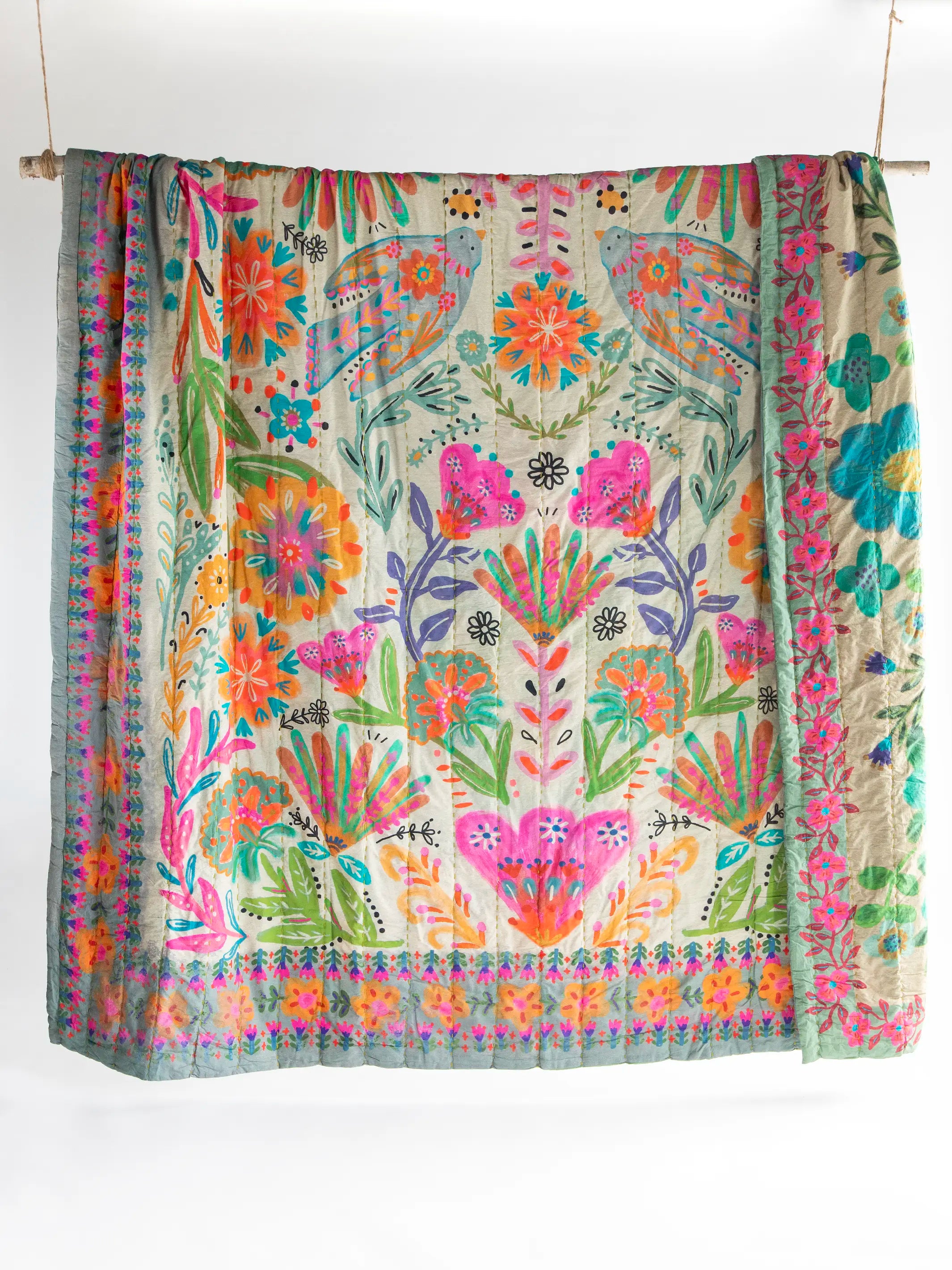 Bungalow Reversible Cotton Quilt - Free Spirit