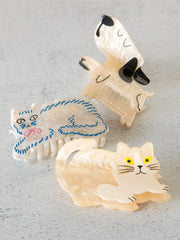 Icon Hair Claw - White Cat