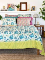 Bungalow Reversible Cotton Shams, Set of 2 - Wildflower Pop