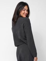 Cozy Up Pant & Sweater Set - Charcoal