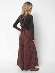 Dakota Cotton Tie Overall - Woodcut Floral Bronze