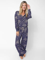 Peyton Lounge Set - Diamond Bandana Navy