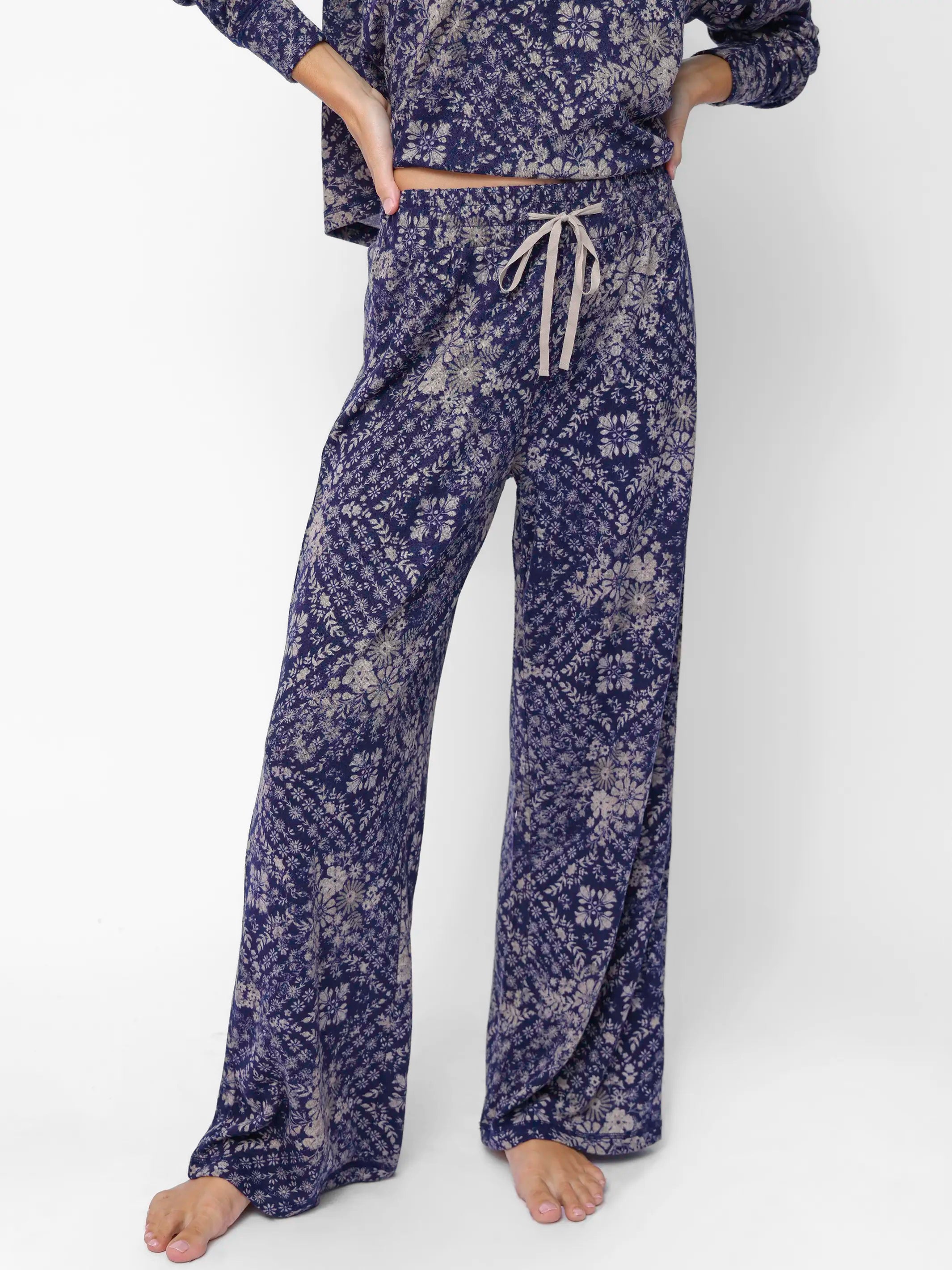 Peyton Lounge Set - Diamond Bandana Navy