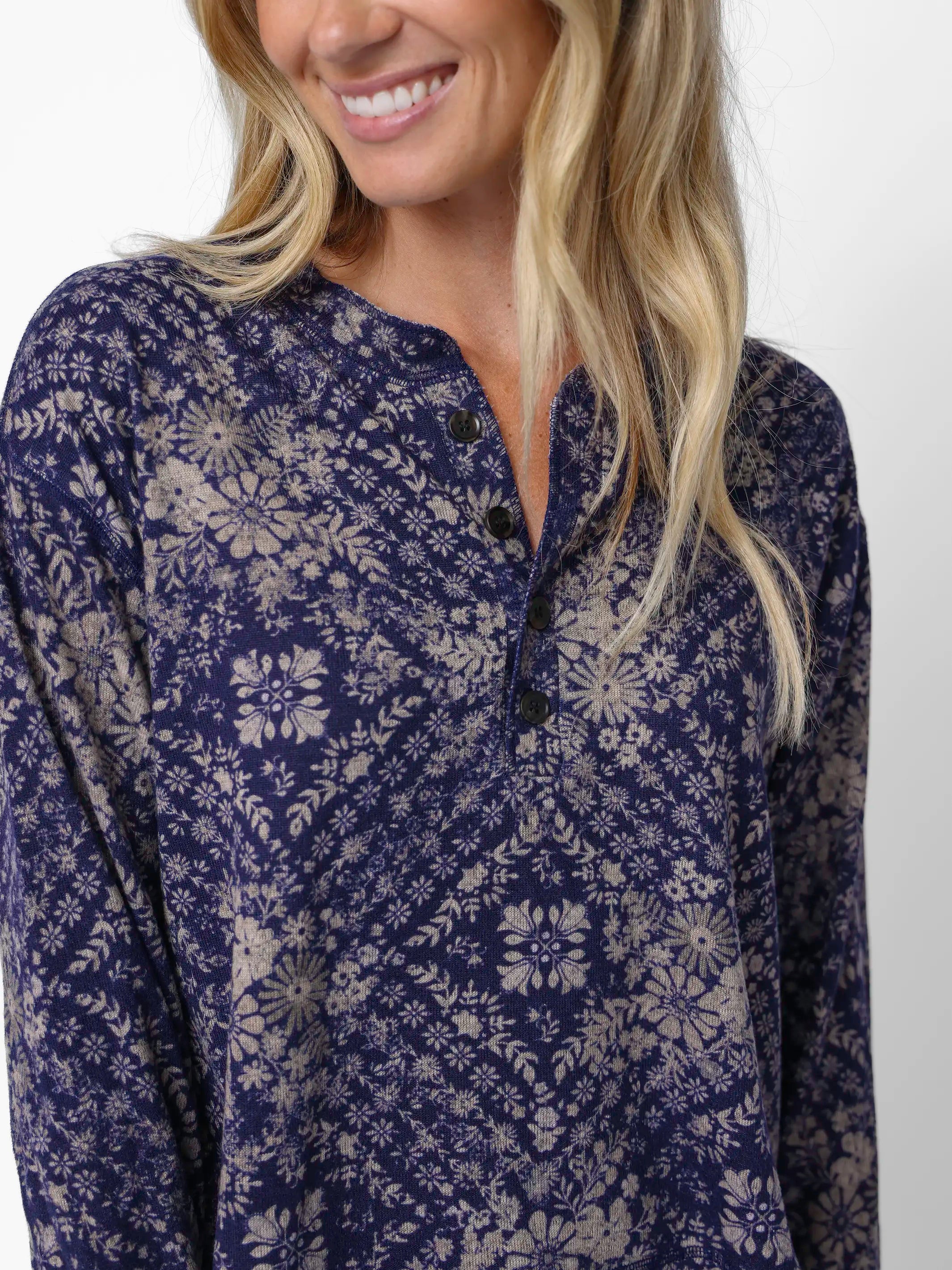 Peyton Lounge Set - Diamond Bandana Navy