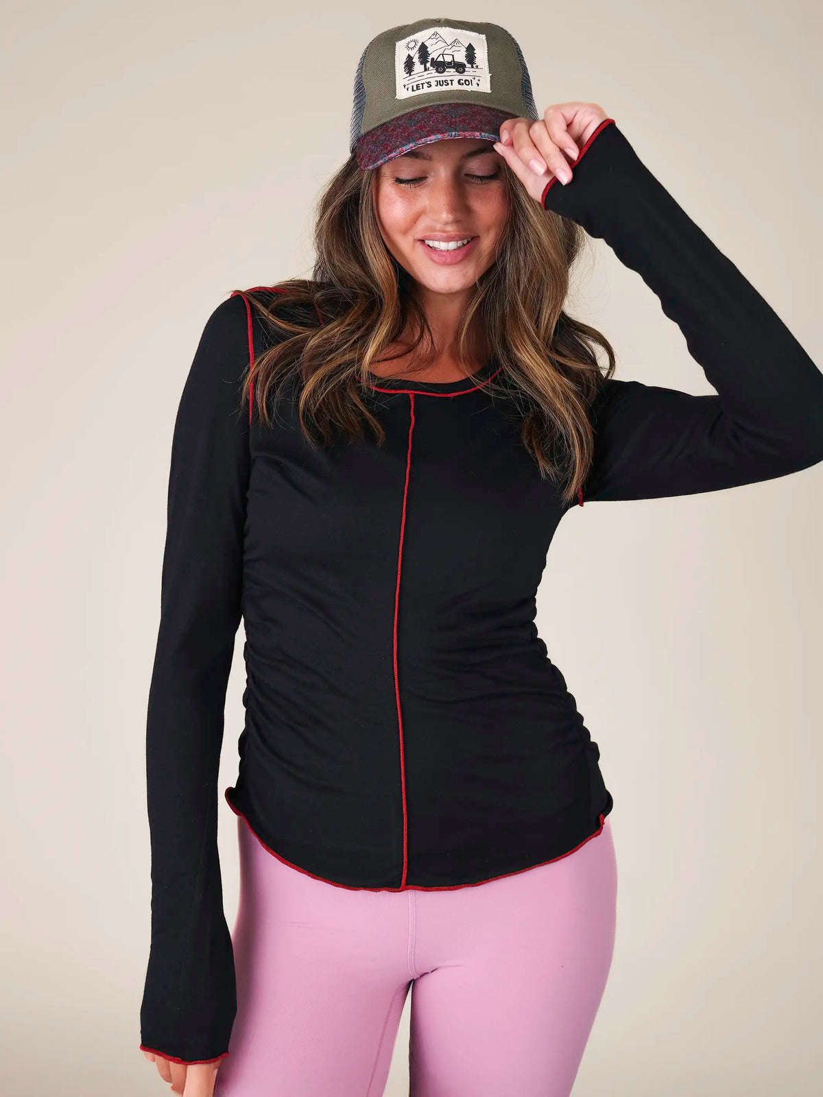 Riley Ruched Top - Black