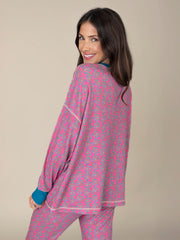 Mix & Match Waffle Pajama Top - Pink Floral Bundles