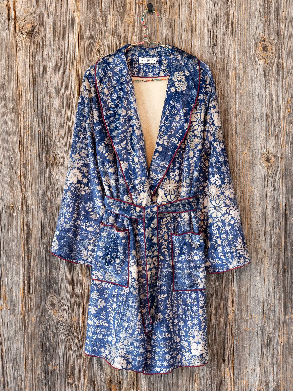 Cozy Blanket Robe - Navy Bandana Mini
