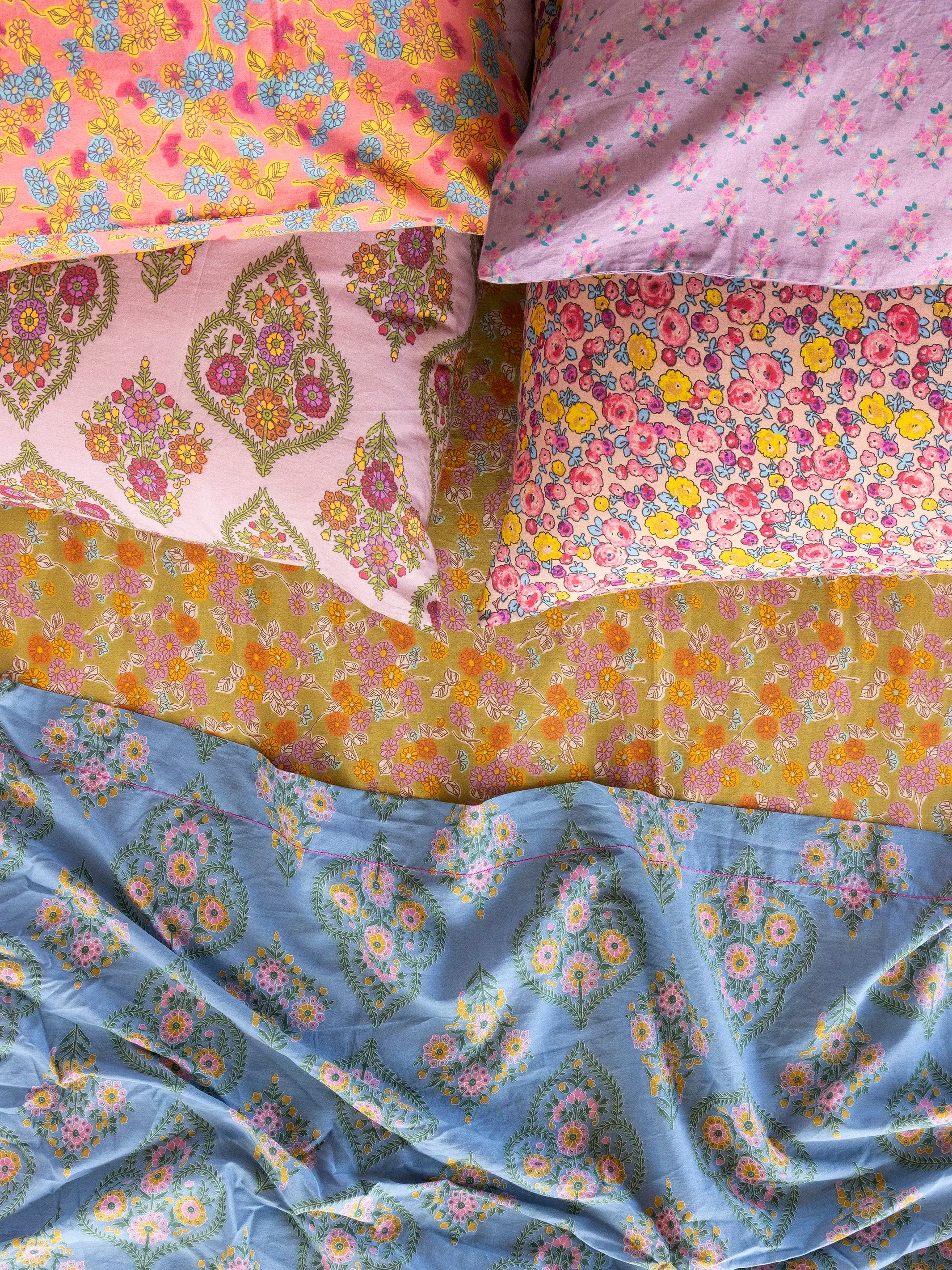 Mix & Match Cotton Pillowcase, Single - Mauve Maia