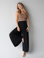 Make A Move "ButterSoft" Knit Palazzo Pant - Black