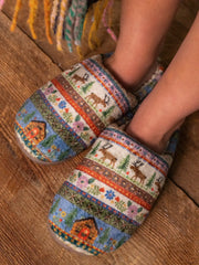 Cozy Sherpa Slippers - Moose Cabin Borders