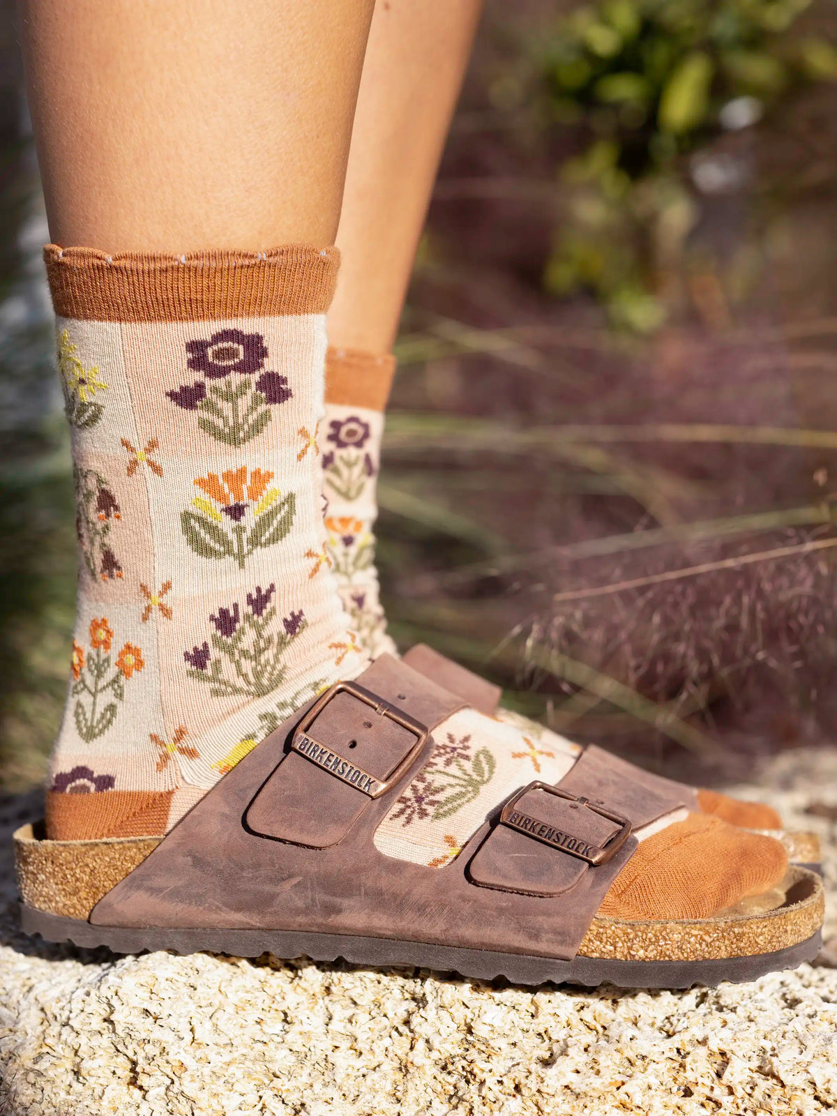 Boxed Boho Sock Set, Set of 3 - Garden Patch Blush